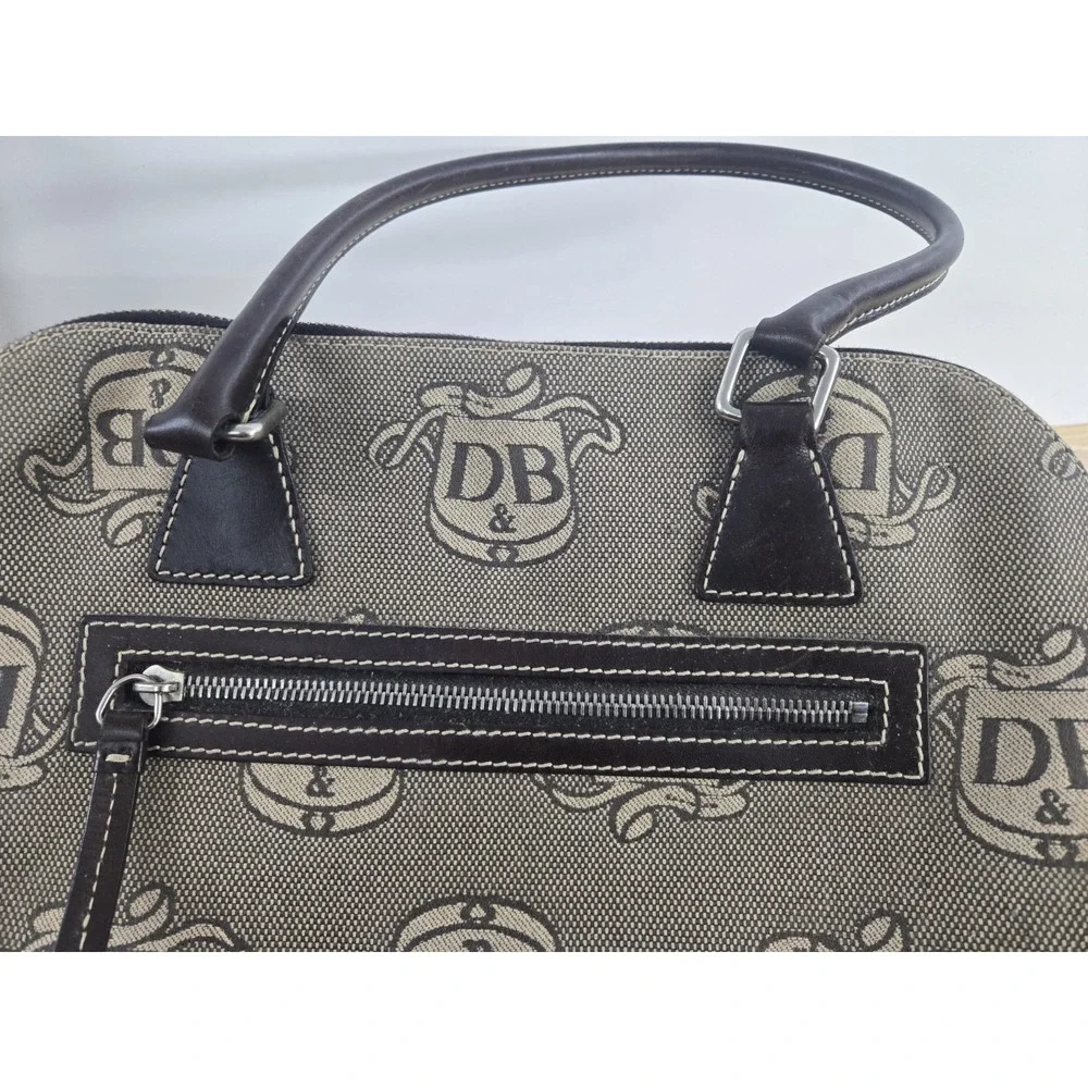 Dooney & Bourke Signature Donegal DB Gray Large Dome Satchel‎ Purse